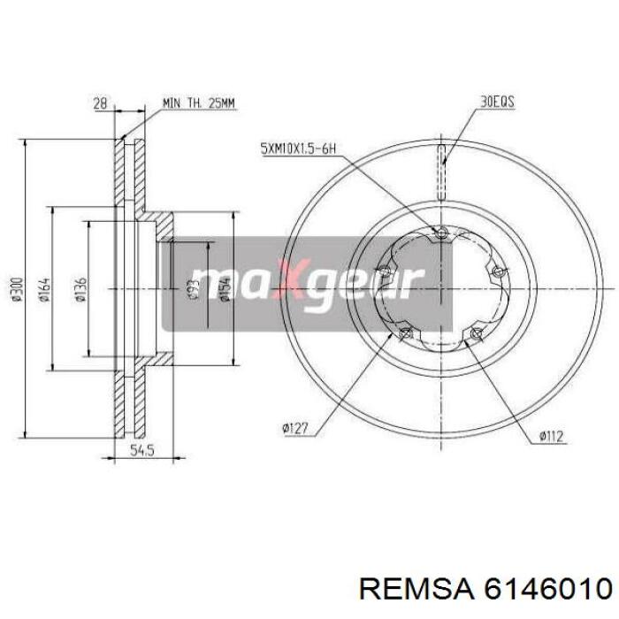 Купить 6146010 Remsa Ротор тормозной