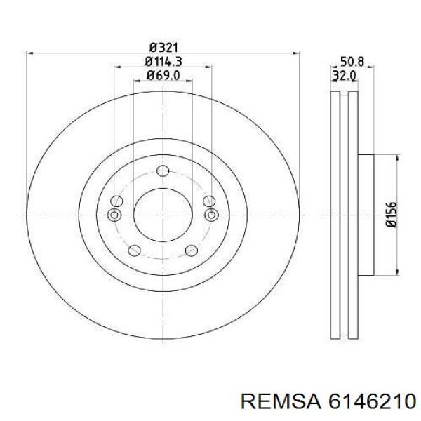 Купить 6146210 Remsa Ротор тормозной
