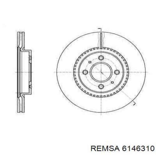 Передние тормозные диски 6146310 Remsa