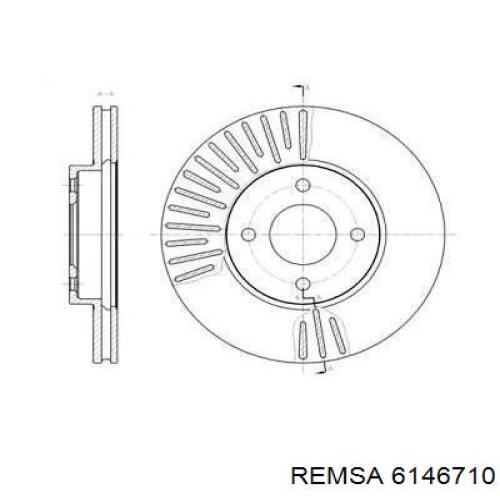 Передние тормозные диски 6146710 Remsa