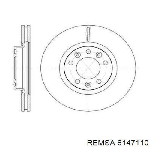 Передние тормозные диски 6147110 Remsa