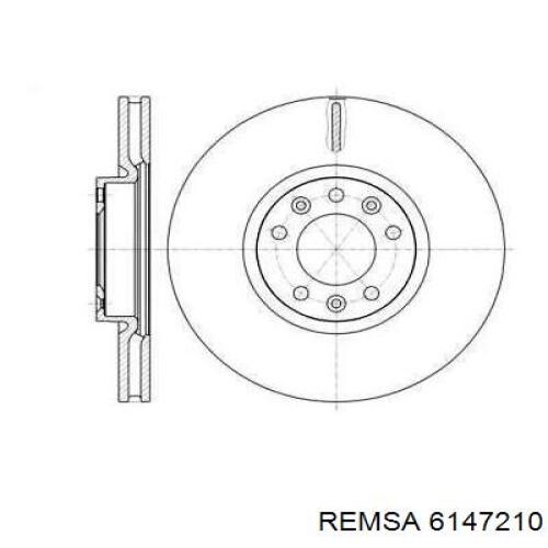 Freno de disco delantero 6147210 Remsa