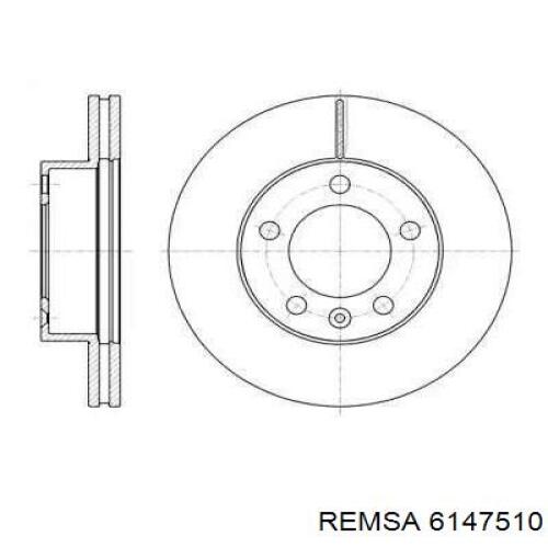 Передние тормозные диски 6147510 Remsa