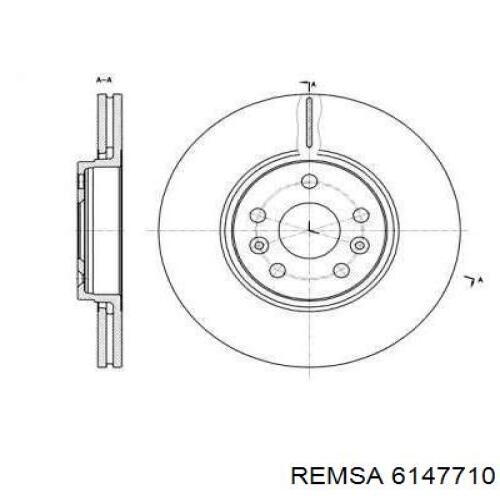 Передние тормозные диски 6147710 Remsa