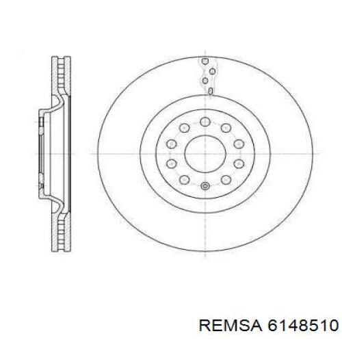 Передние тормозные диски 6148510 Remsa