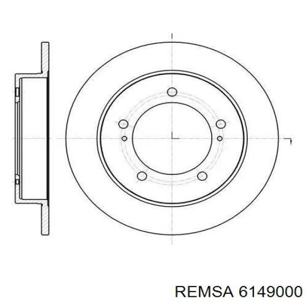 Передние тормозные диски 6149000 Remsa