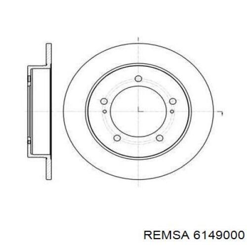 Freno de disco delantero 6149000 Remsa