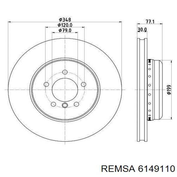 Купить 6149110 Remsa Ротор тормозной