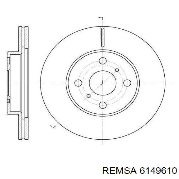 6149610 Remsa Диск тормозной передний