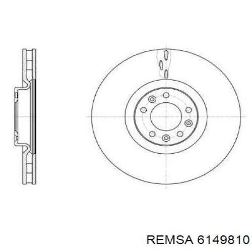 Передние тормозные диски 6149810 Remsa