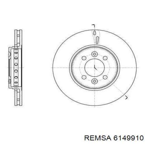 61499.10 Remsa диск тормозной передний