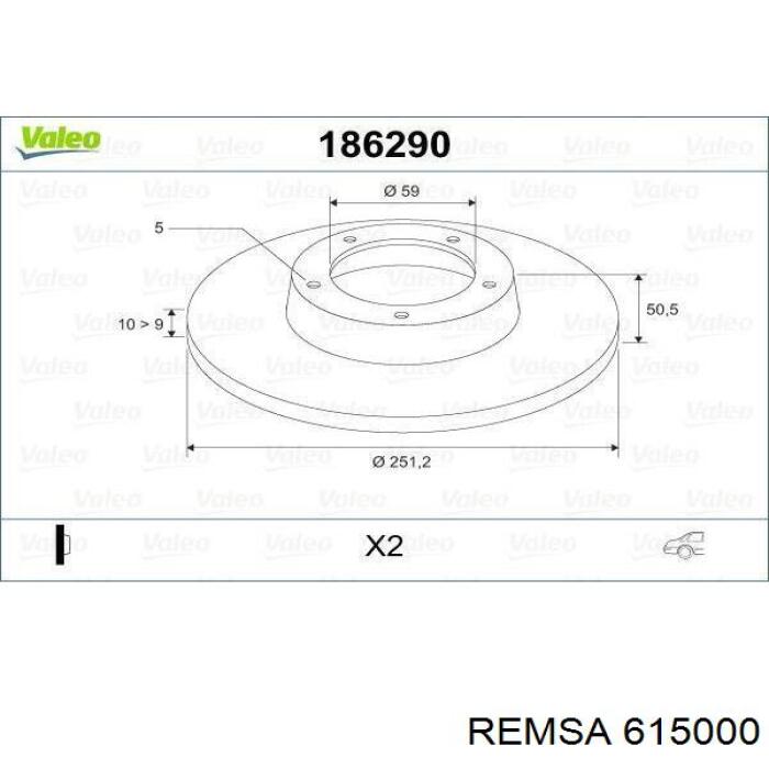 615000 Remsa Дисковый тормоз