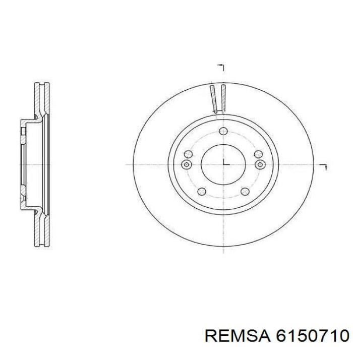 61507.10 Remsa диск тормозной передний