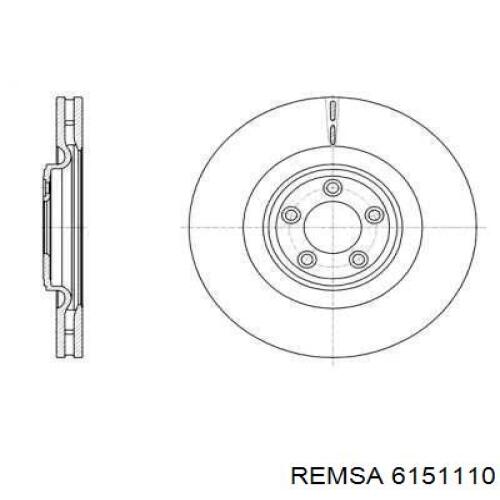 Передние тормозные диски 6151110 Remsa