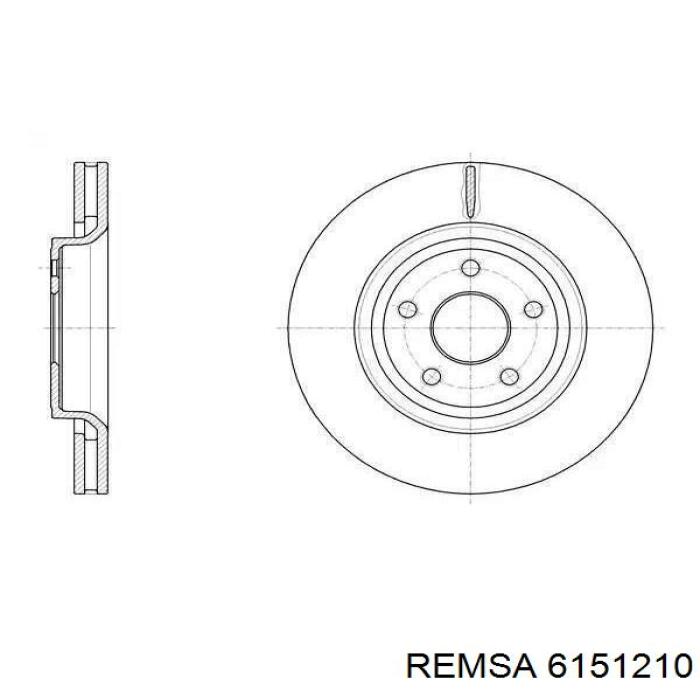 Передние тормозные диски 6151210 Remsa