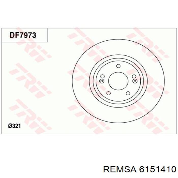 Передний тормозной диск Remsa 6151410