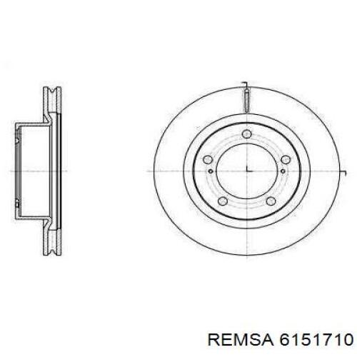 Передние тормозные диски 6151710 Remsa