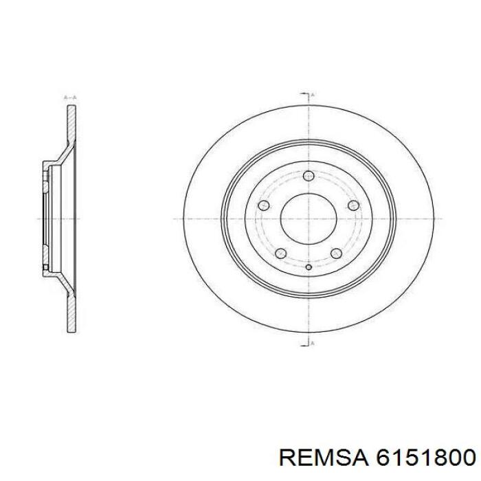 6151800 Remsa Дисковый тормоз
