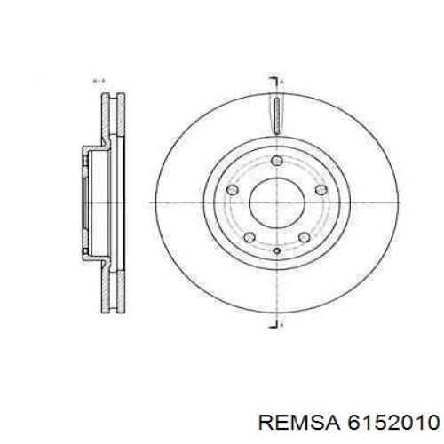 Тормоз дисковый передний Remsa 6152010 цена, от 57.07 USD