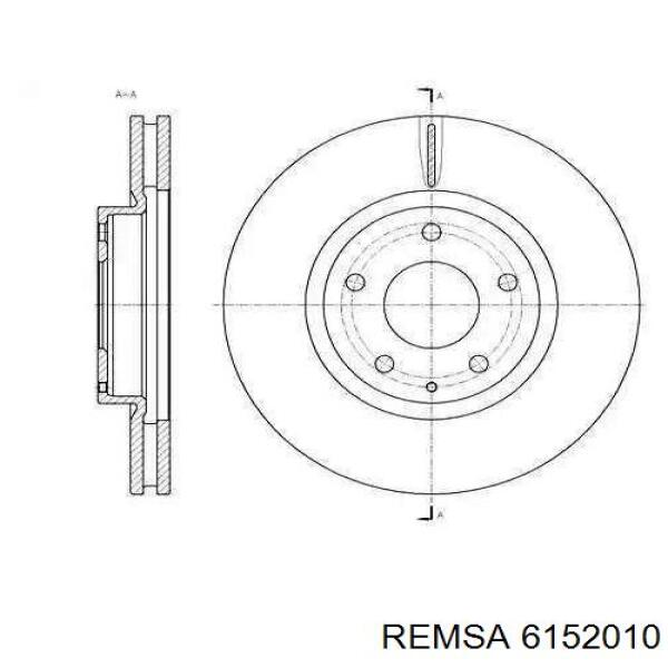 Передние тормозные диски 6152010 Remsa
