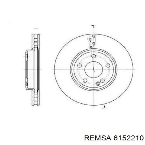 Передние тормозные диски 6152210 Remsa