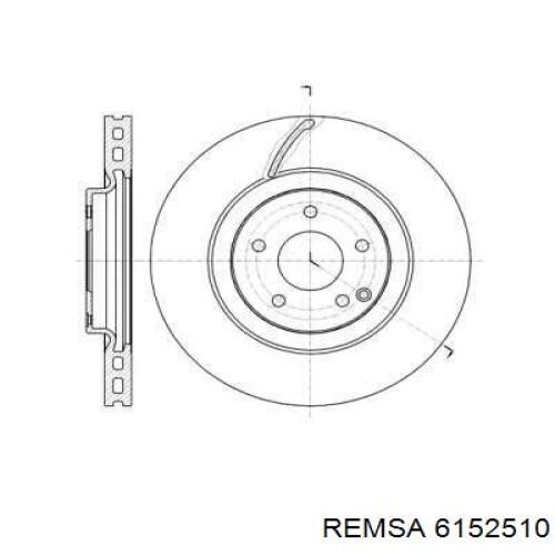 Передние тормозные диски 6152510 Remsa