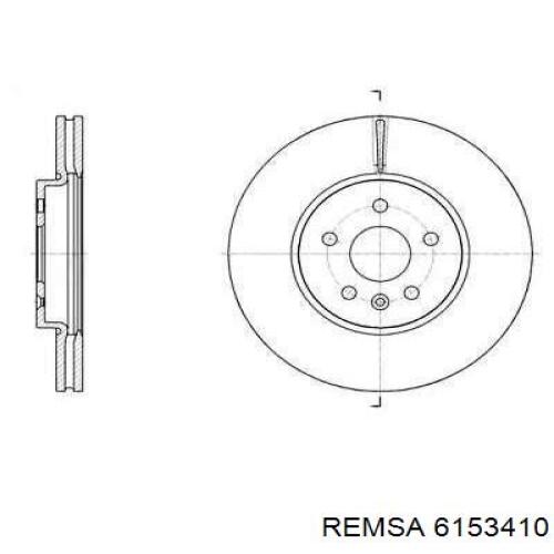 Передние тормозные диски 6153410 Remsa