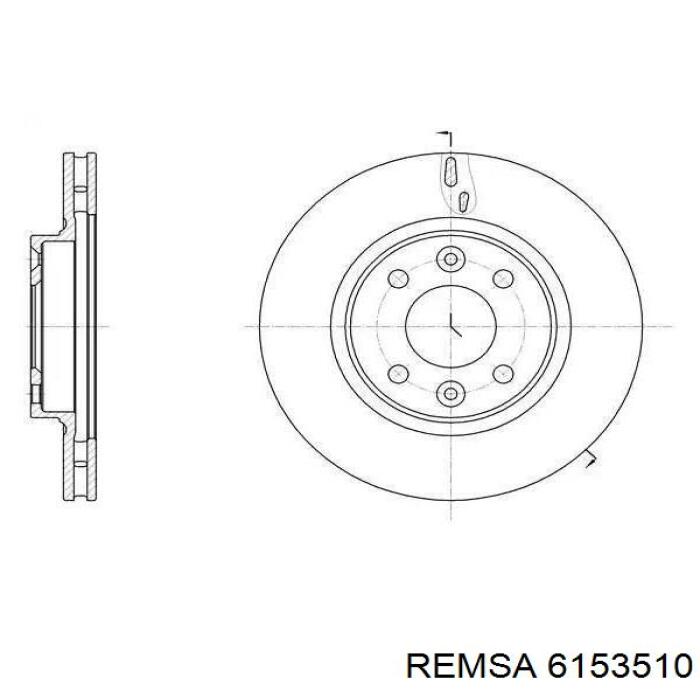 6153510 Remsa диск тормозной передний