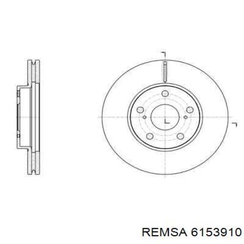 Передние тормозные диски 6153910 Remsa