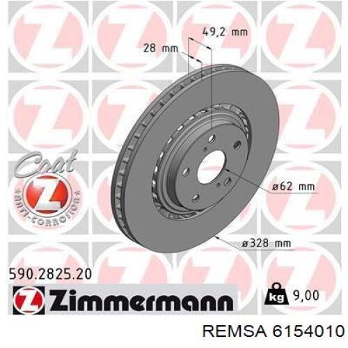 Тормоз дисковый передний Remsa 6154010 цена, от 50.51 USD
