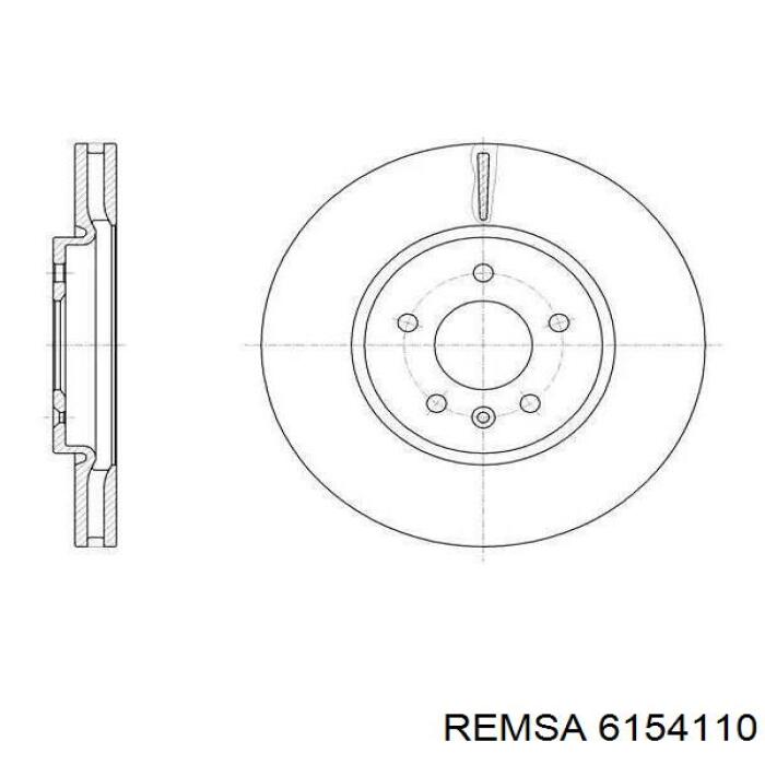 Передние тормозные диски 6154110 Remsa