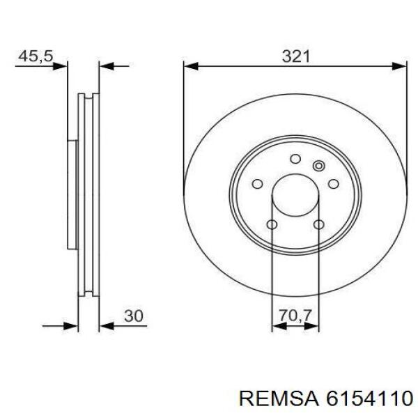Тормоз дисковый передний Remsa 6154110 цена, от 73.47 USD