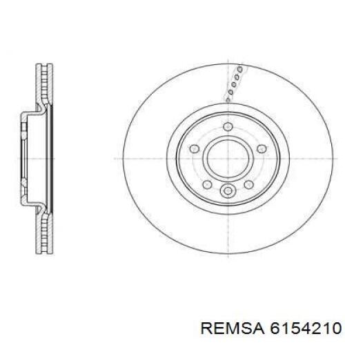 Передние тормозные диски 6154210 Remsa