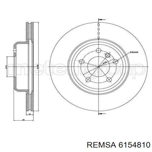 Тормоз дисковый передний Remsa 6154810 цена, от 92.75 USD