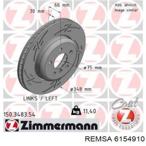 Тормоз дисковый передний Remsa 6154910 цена, от 107.82 USD
