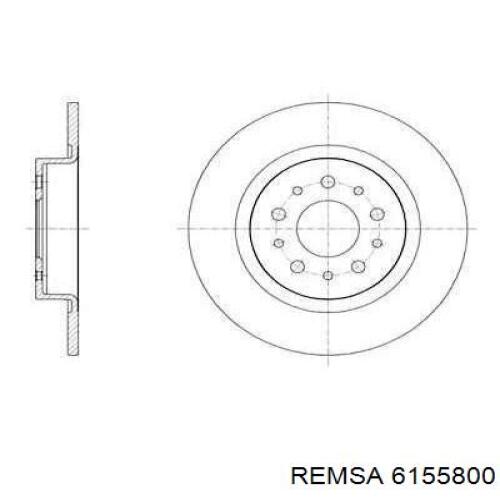 6155800 Remsa disco do freio traseiro