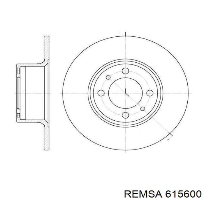 Передние тормозные диски 615600 Remsa