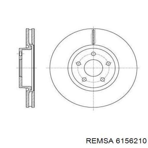 Передние тормозные диски 6156210 Remsa