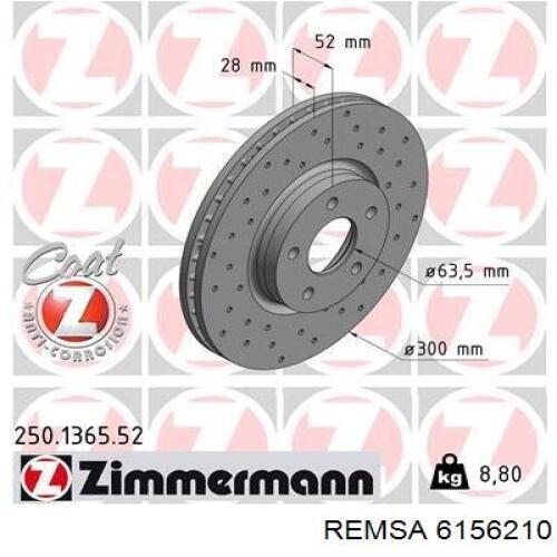 Тормоз дисковый передний Remsa 6156210 цена, от 58.26 USD