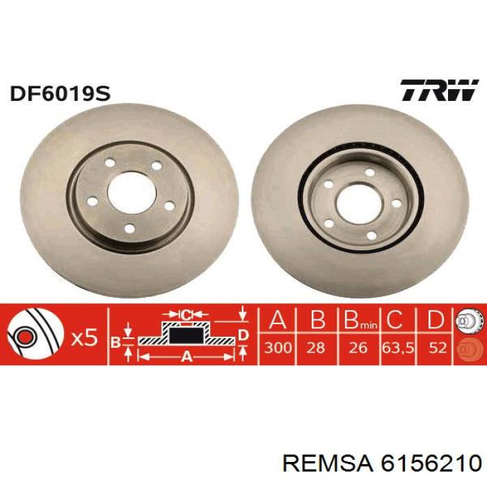 Купить 6156210 Remsa Ротор тормозной