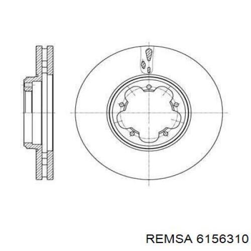 Передние тормозные диски 6156310 Remsa