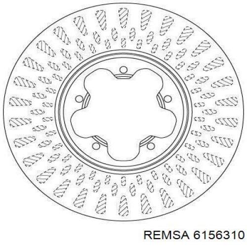 Передние тормозные диски 6156310 Remsa