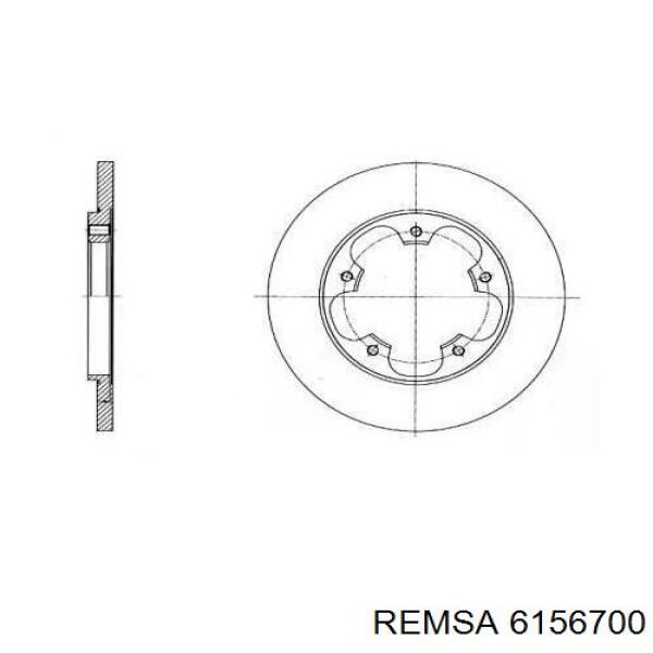 Тормозные диски 6156700 Remsa