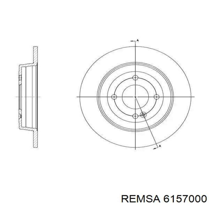 Тормозные диски 6157000 Remsa