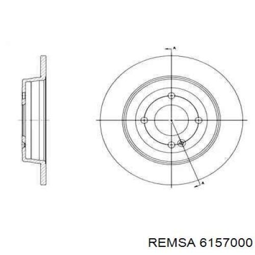 Задний тормозной диск Remsa 6157000 цена, от 28.43 USD