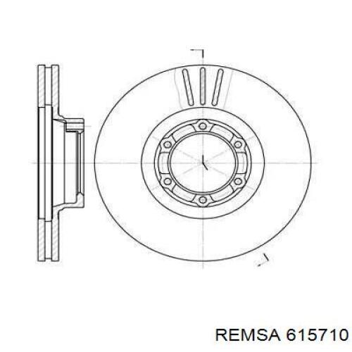 Передние тормозные диски 615710 Remsa