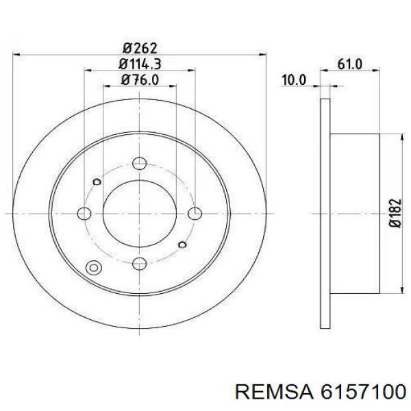 Задний дисковый тормоз Remsa 6157100