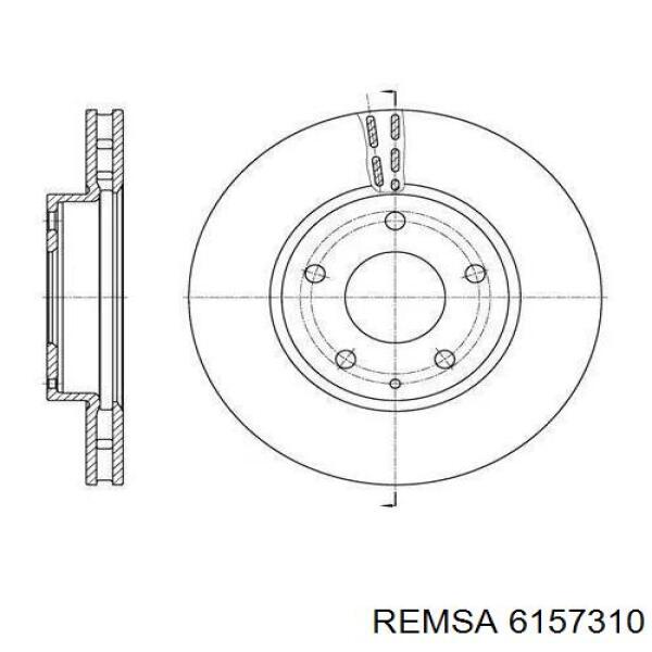 Передние тормозные диски 6157310 Remsa