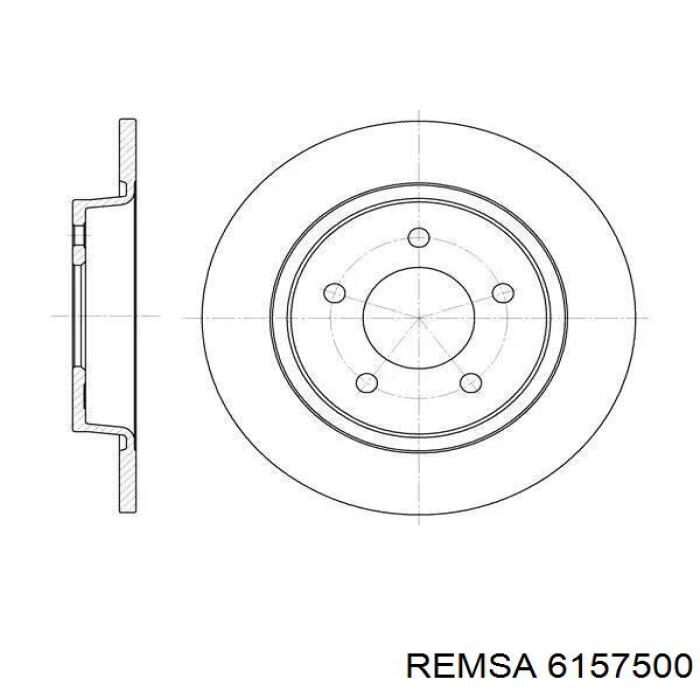 Купить 6157500 Remsa Диск тормозной задний