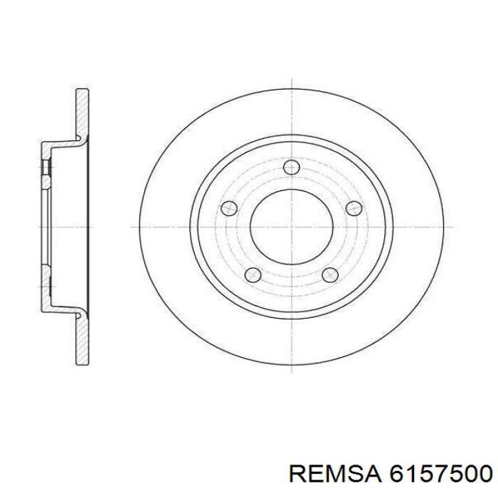 Тормозные диски 6157500 Remsa